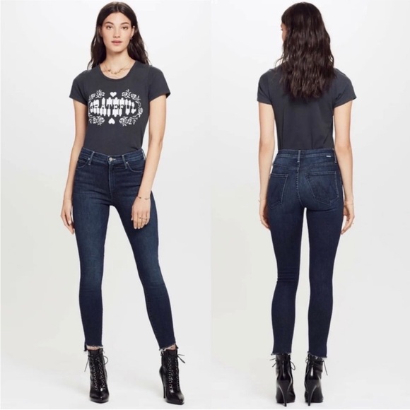 MOTHER Denim - Mother The Stunner Ankle Step Fray Disco Dolls Size 29